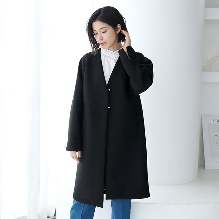 楽天市場】【10%OFFクーポン!】ノーカラーコート 軽量 春アウター  