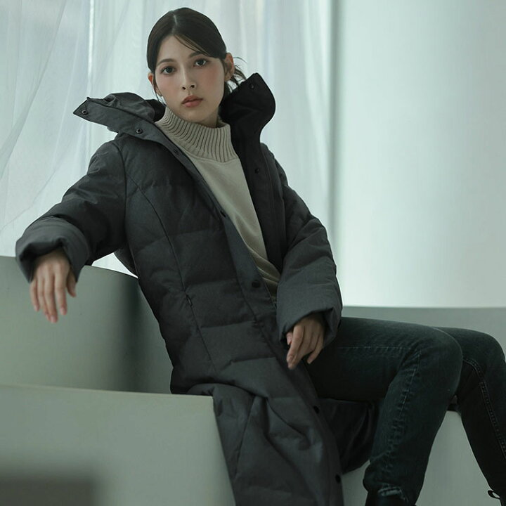 楽天市場】ダウンコート レディース ロング ダウン90% フード付き  