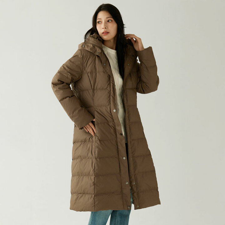 楽天市場】ダウンコート レディース ロング ダウン90% フード付き  