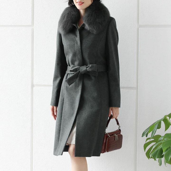 楽天市場】カシミヤ コート レディース カシミヤ100% ロング  