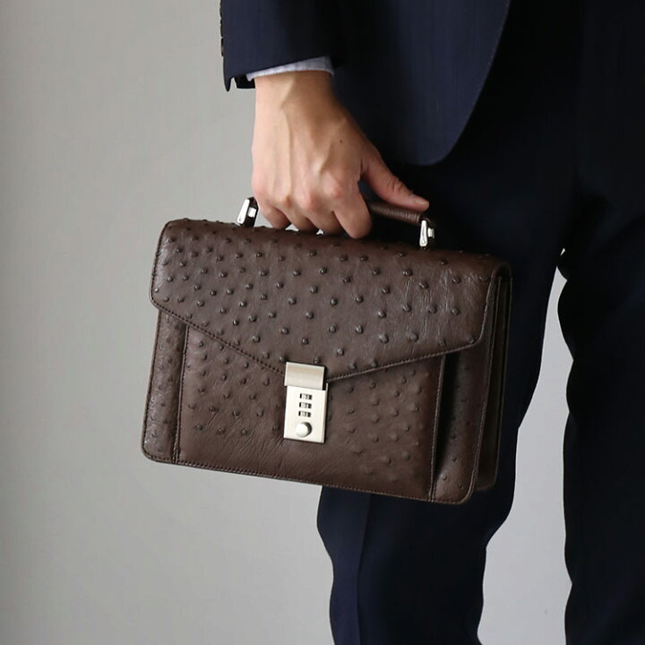 楽天市場】オーストリッチ メンズ バッグ ダイヤルキー付き ビジネス  