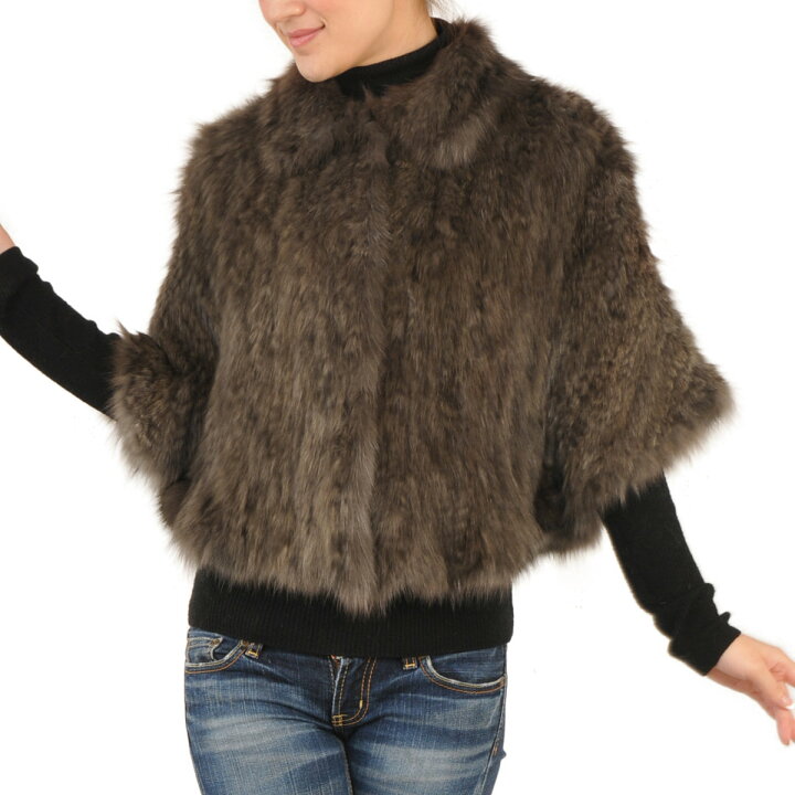 楽天市場】【40%OFFクーポン!】ロシアンセーブル ケープ 編み込み  