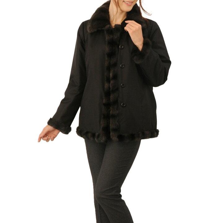 楽天市場】シルク リス リバーシブルコート ロシアンリス トリミング  