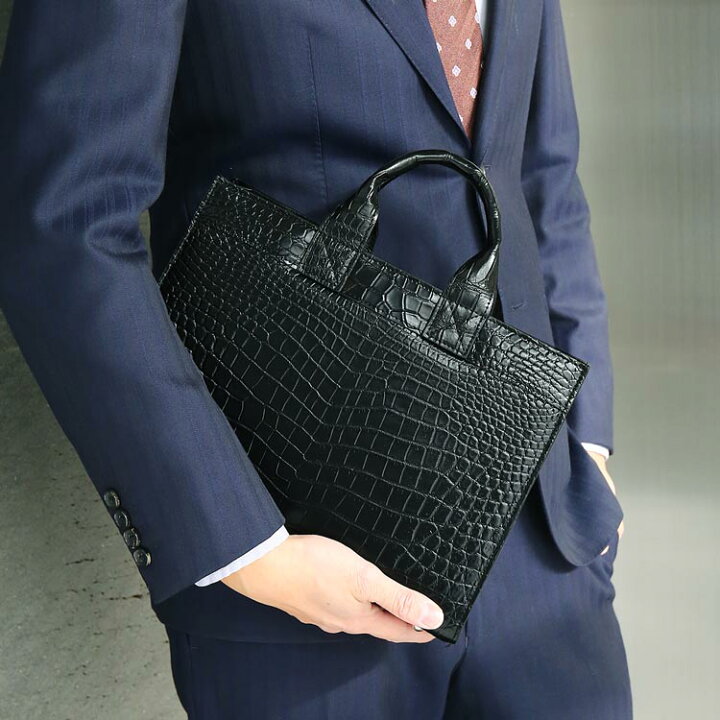 楽天市場】日本製 クロコダイル トートバッグ ビジネスバッグ  