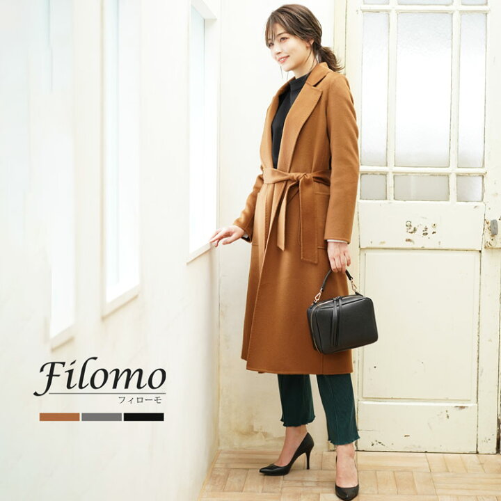 楽天市場】【10%オフクーポン】Filomo カシミヤ 100% コート 