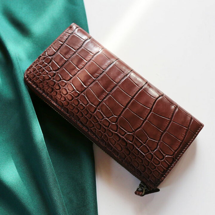 楽天市場】フランス クロコダイル L字ファスナー 長財布 レディース  