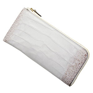 ヒマラヤ クロコダイル 長財布 レディース センター取り L字ファスナー 薄型 片マチ 携帯に便利な スリム 財布 本革 鰐革 サイフ(06001579r) 開運財布 クリスマス ギフト プレゼント 一粒万倍 春