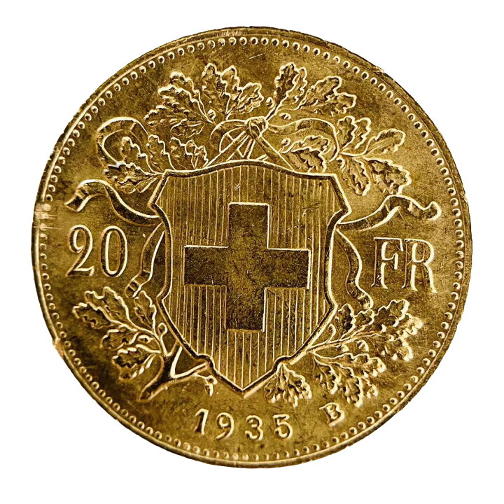 楽天市場】アルプス 少女ブレネリ 金貨 HELVETIA スイス 20フラン 1935  