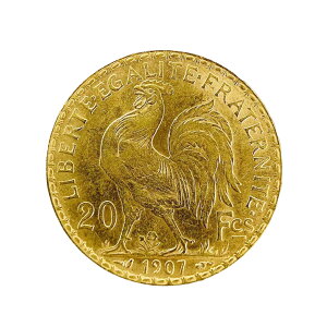 フランス マリアンヌ 金貨 1907年 6.4g 21.6金 イエローゴールド コレクション アンティークコイン Gold