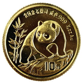 パンダ金貨 中国 24金 純金 1990年 3.1g 1/10オンス イエローゴールド コイン GOLD コレクション 美品