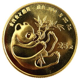 パンダ金貨 中国 24金 純金 1984年 7.7g 1/4オンス イエローゴールド コイン GOLD コレクション 美品