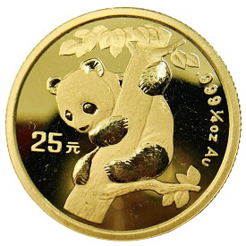 パンダ金貨 中国 24金 純金 1996年 7.7g 1/4オンス イエローゴールド コイン GOLD コレクション 美品