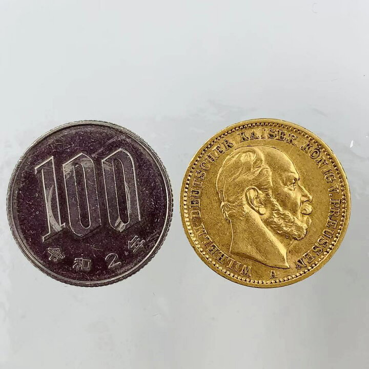 楽天市場】ドイツ プロイセン ヴィルヘルム1世 20マルク金貨 1873年 