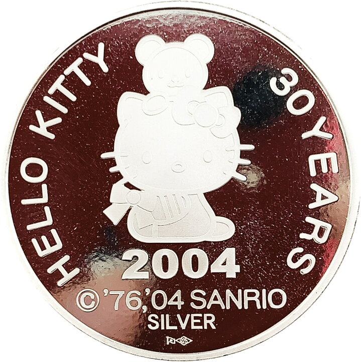 楽天市場】美品 ハローキティ銀貨 HELLO KITTY SV925 日本 2004年 19.9 