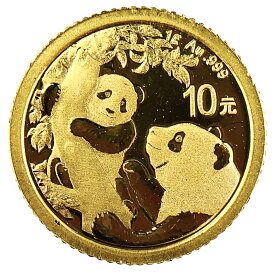パンダ金貨 中国 24金 純金 2021年 1g イエローゴールド コイン GOLD コレクション 美品
