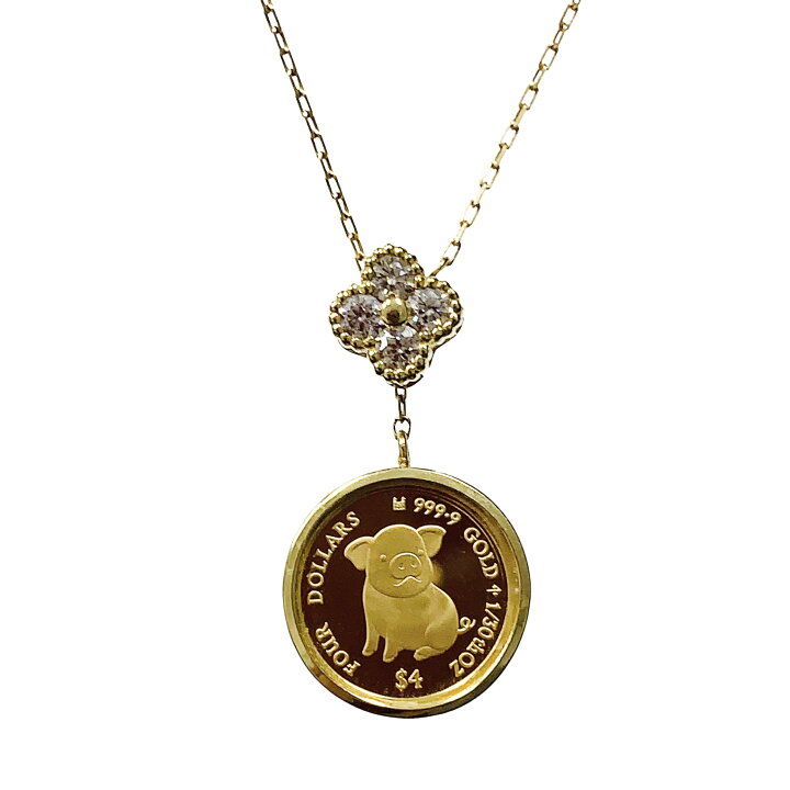 楽天市場】【新品】 ブタ金貨 豚 pig ネックレス ペンダント 2019年 