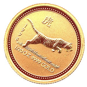 干支 金貨 トラ 虎 オーストラリア 1998年 K24 純金 1.5g コイン 1/20オンス イエローゴールド コレクション Gold