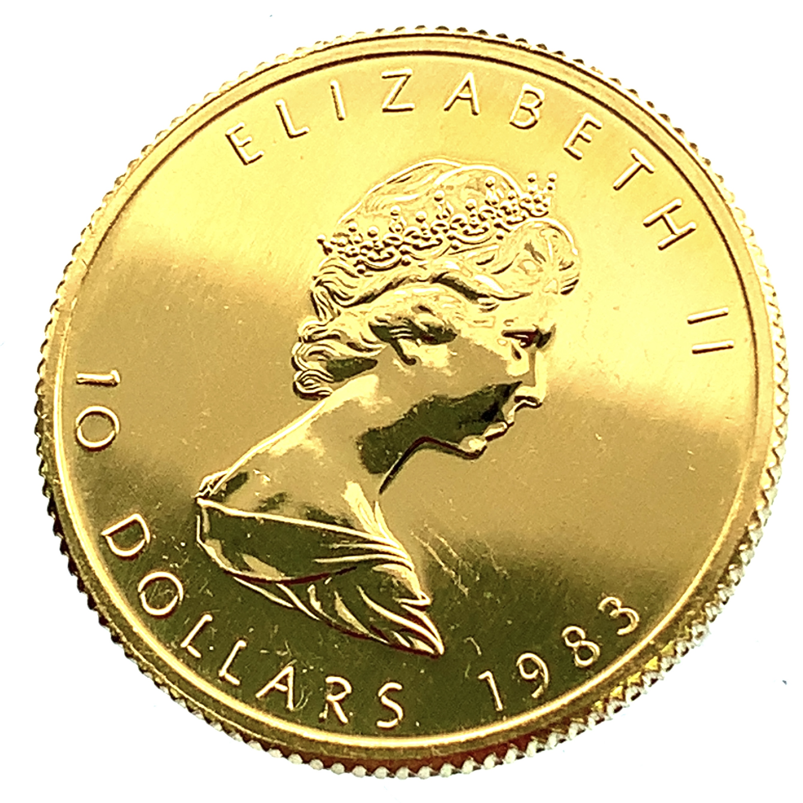新着 美品 メイプルリーフ 1983年 7.7g 1 4オンス メイプル金貨
