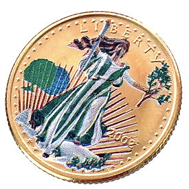 リバティ金貨 アメリカ イーグル 2002年 3.4g 22金 カラーコイン イエローゴールド コイン GOLD コレクション 美品