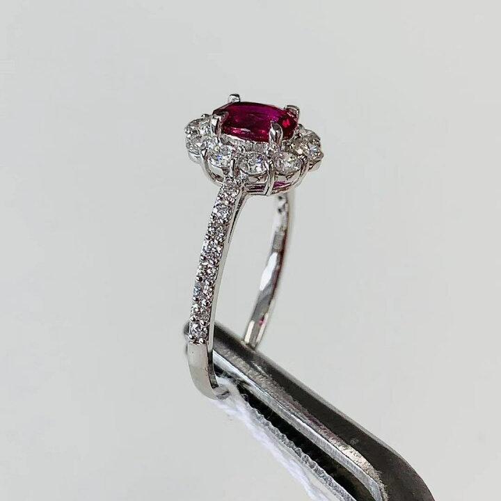 楽天市場】非加熱 ピジョンブラッド ルビー 0.55ct ダイヤモンド 0.53 