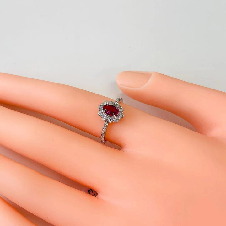 楽天市場】非加熱 ピジョンブラッド ルビー 0.55ct ダイヤモンド 0.53 