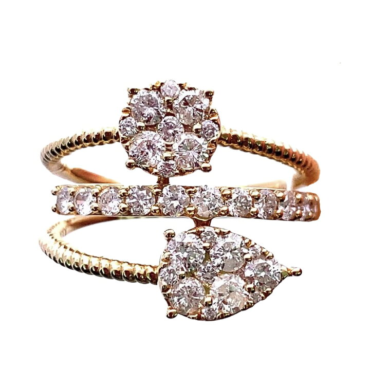 楽天市場】ダイヤモンド 1.00ct デザイン リング イエローゴールド K18 