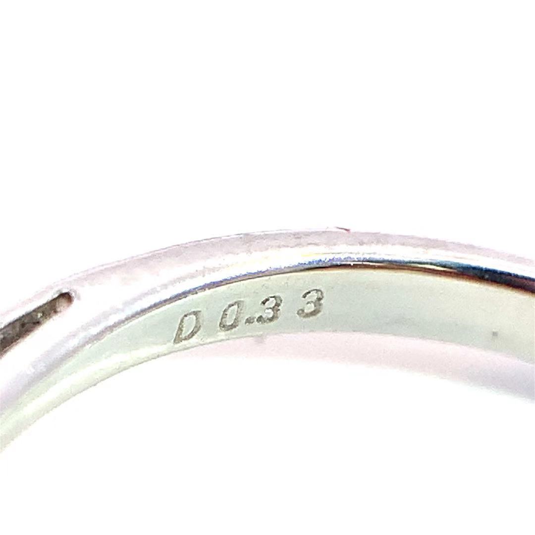 タヒチパール 10mm ダイヤモンド 0.33ct デザイン リング プラチナ PT900 12号 5.9g - 6