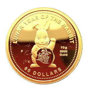 金貨 ウサギ 1999年 K24 純金 10g コイン イエローゴールド コレクション Gold