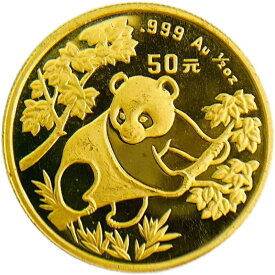 パンダ金貨 中国 1992年 24金 純金 15.5g 1/2オンス コイン イエローゴールド コレクション Gold