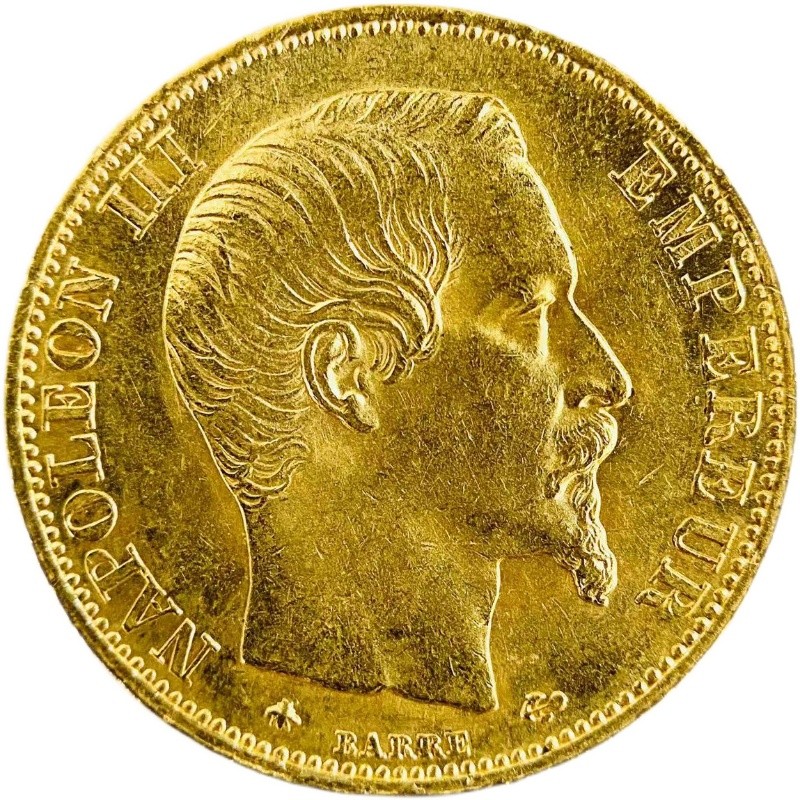 有名な高級ブランド ナポレオン3世 金貨 フランス 20フラン 1859年 6.4 ...