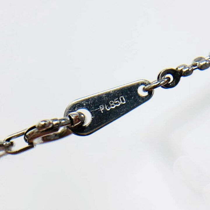 楽天市場】【新品】デザイン チェーン 二連 ネックレス プラチナ Pt850 