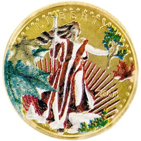 リバティ金貨 アメリカ イーグル 2001年 3.4g 22金 カラーコイン イエローゴールド コイン GOLD コレクション 美品