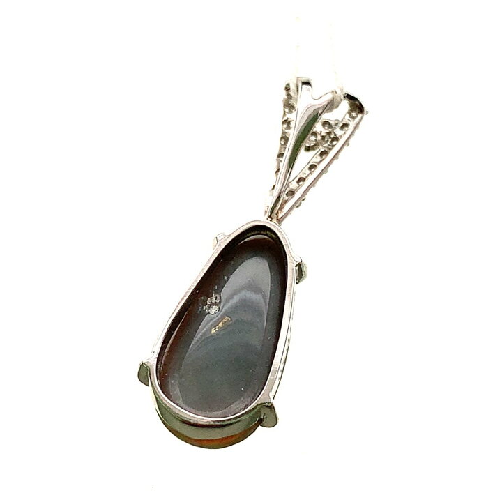 楽天市場】2.40カラット ブラックオパール ダイヤモンド ネックレス 