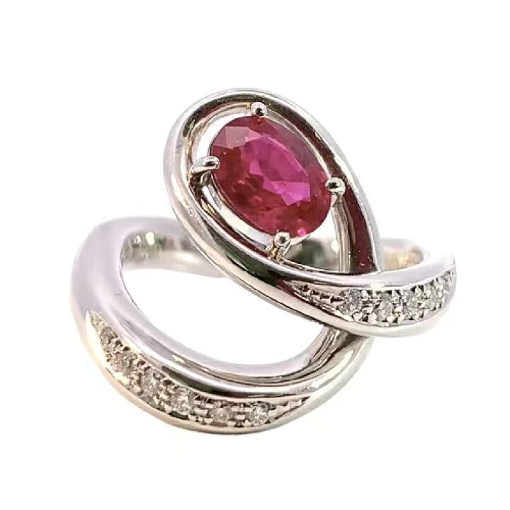 楽天市場】ルビー 0.75ct ダイヤモンド デザイン リング プラチナ 