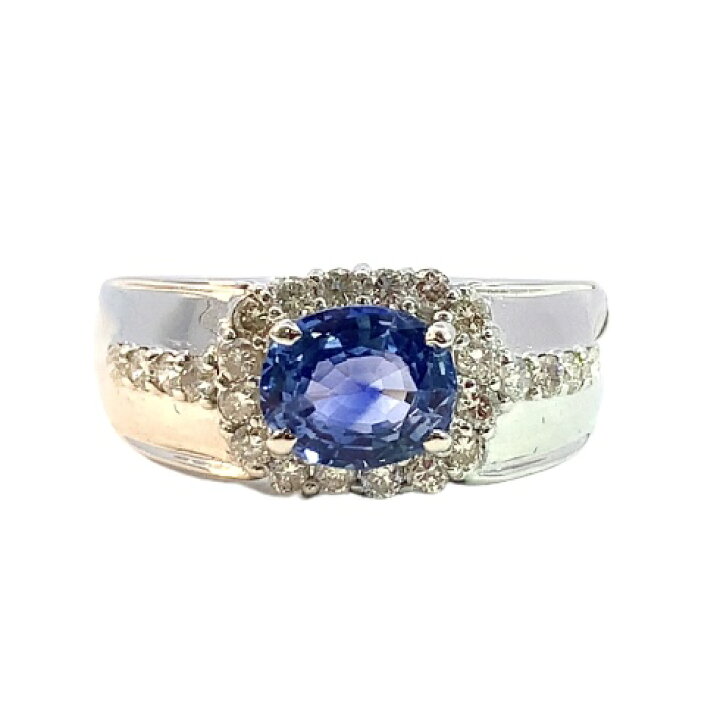 楽天市場】1.23ct サファイヤ ダイヤモンド デザイン リング プラチナ 