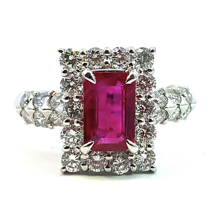 楽天市場】1.35ct ミャンマー ルビー 1.10ct ダイヤモンド デザイン  