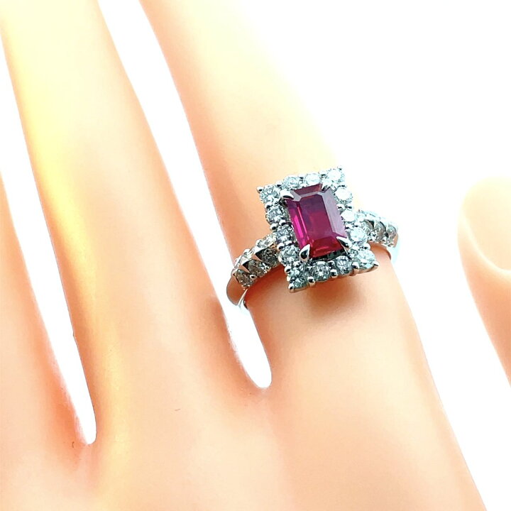 楽天市場】1.35ct ミャンマー ルビー 1.10ct ダイヤモンド デザイン 