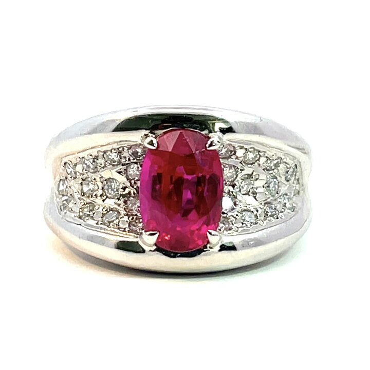 楽天市場】1.91ct ミャンマー ルビー 0.29ct ダイヤモンド デザイン 