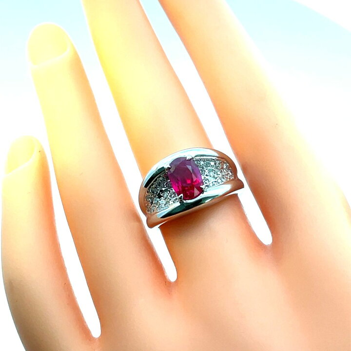 楽天市場】1.91ct ミャンマー ルビー 0.29ct ダイヤモンド デザイン 