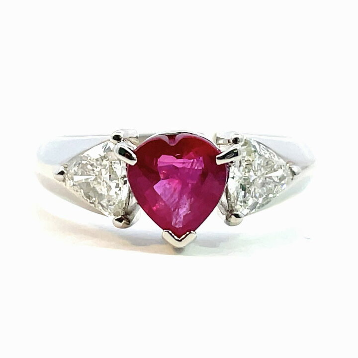 楽天市場】1.02ct ミャンマー ルビー 0.64ct ダイヤモンド デザイン 