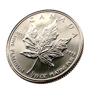 【新品】 メイプルリーフ プラチナ貨 1997年 3.1g 1/10オンス PT999 エリザベス女王 カナダ王室造幣局 コイン コレクション