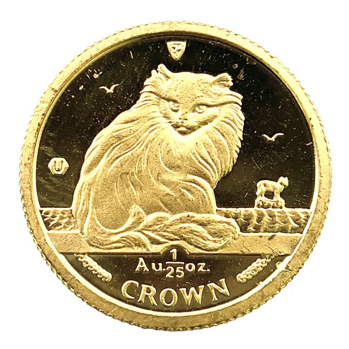 楽天市場】マン島金貨 エリザベス女王 猫 1/25オンス 1995年 1.2g K24 