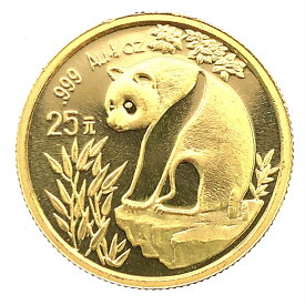 パンダ金貨 中国 24金 純金 1993年 7.7g 1/4オンス イエローゴールド コイン GOLD コレクション 美品