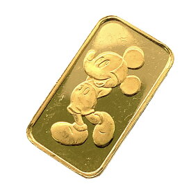 ミッキー金貨 角型 24金 純金 1g イエローゴールド コイン GOLD コレクション 美品