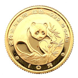 パンダ金貨 中国 24金 純金 1988年 3.1g 1/10オンス イエローゴールド コイン GOLD コレクション 美品