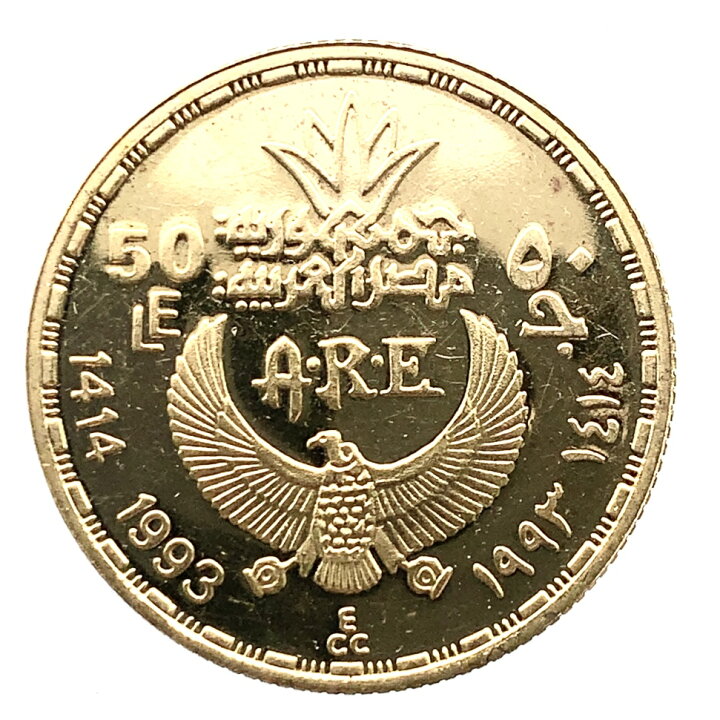 楽天市場】クレオパトラ金貨 エジプト 50ポンド 1993年 21.6金 8.5g  