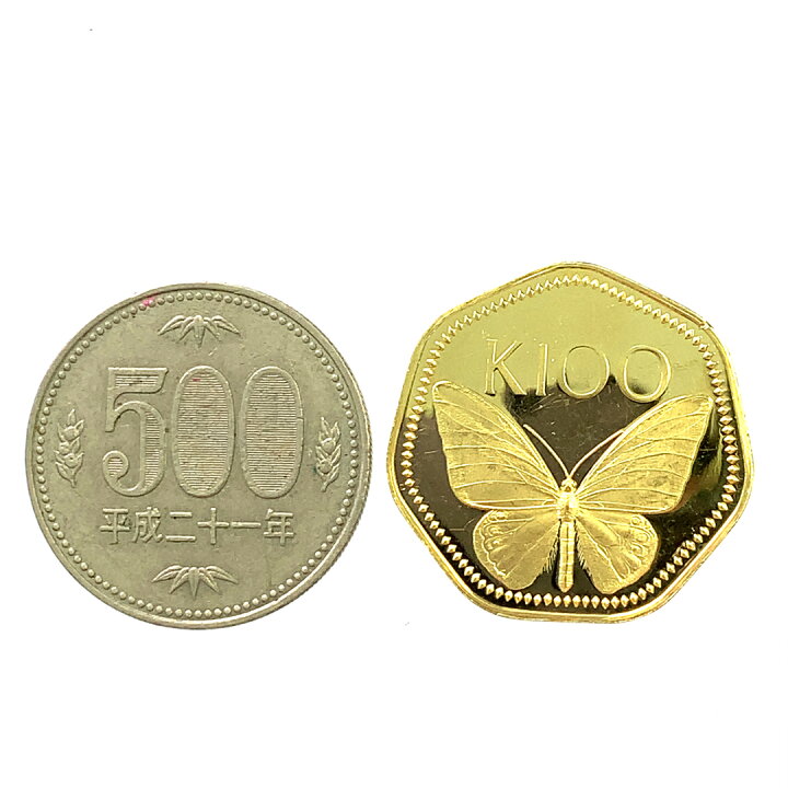 楽天市場】パプアニューギニア トリバネチョウ 100キナ金貨 1978年 9.9 