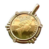 楽天市場】エリザベス 金貨 1988（ペンダントトップ｜レディース 