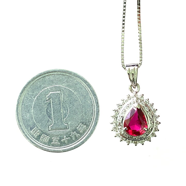 楽天市場】ルビー 0.73ct ダイヤモンド ネックレス ペンダントトップ 