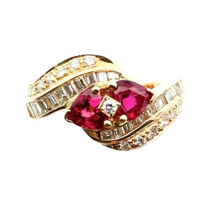 楽天市場】ルビー 1.35ct ダイヤモンド デザイン リング イエロー 